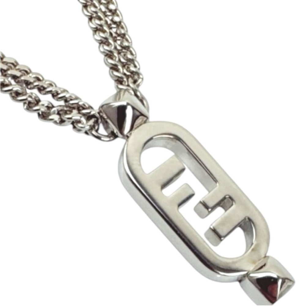 FENDI O'Lock Silver Necklace - Picture 2 of 4